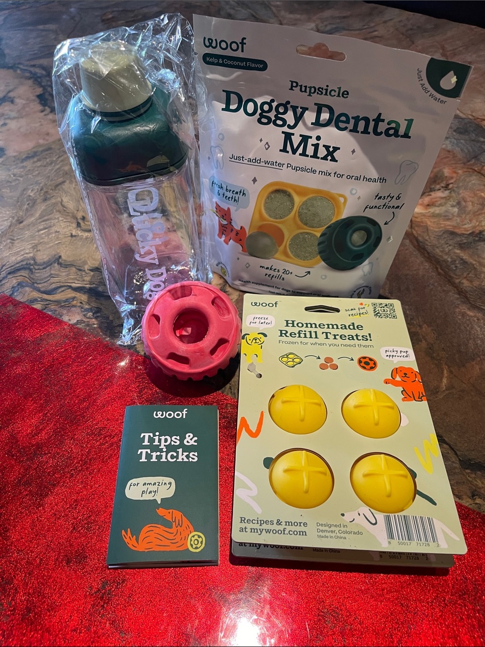 woof Doggy Dental Mix Kit - Green, Yellow, Pink